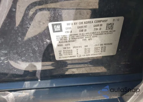 2013 Buick Encore Leather из США, поврежденный, VIN KL4CJCSB7DB104077